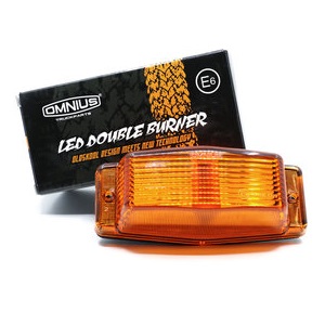 OMNIUS | LAMPADA DOPPIO BRUCIATORE A LED ARANCIO - LENTE ARANCIO