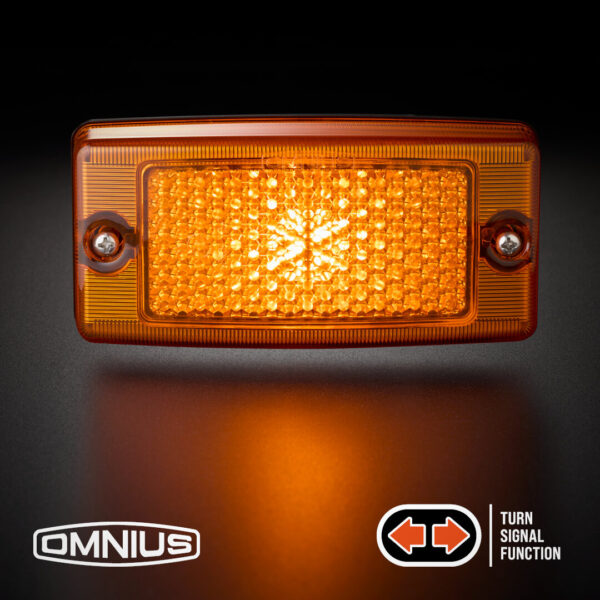 OMNIUS | LUCE DI POSIZIONE LED ARANCIO - LENTE ARANCIO *FUNZIONE LAMPEGGIO* - immagine 2